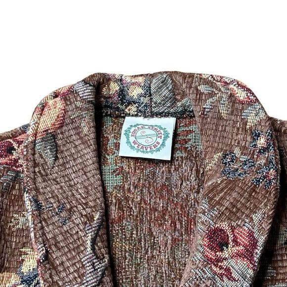 American Vintage Sugar Street Weavers Tapestry Flowers Jacket Womens Small Mediu - Picture 4 of 6